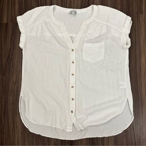 Rose + Olive White Blouse